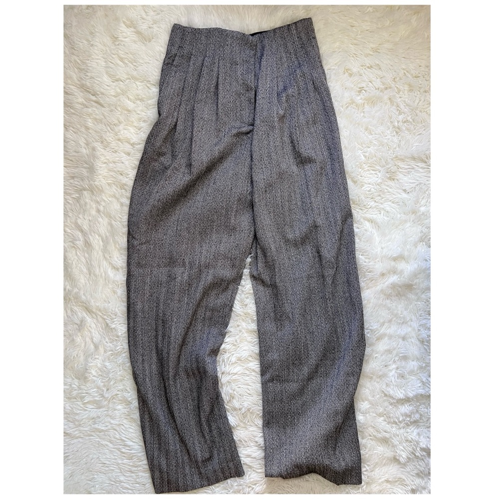 H&M Grey and Black Wide Leg Four Pocket Trousers